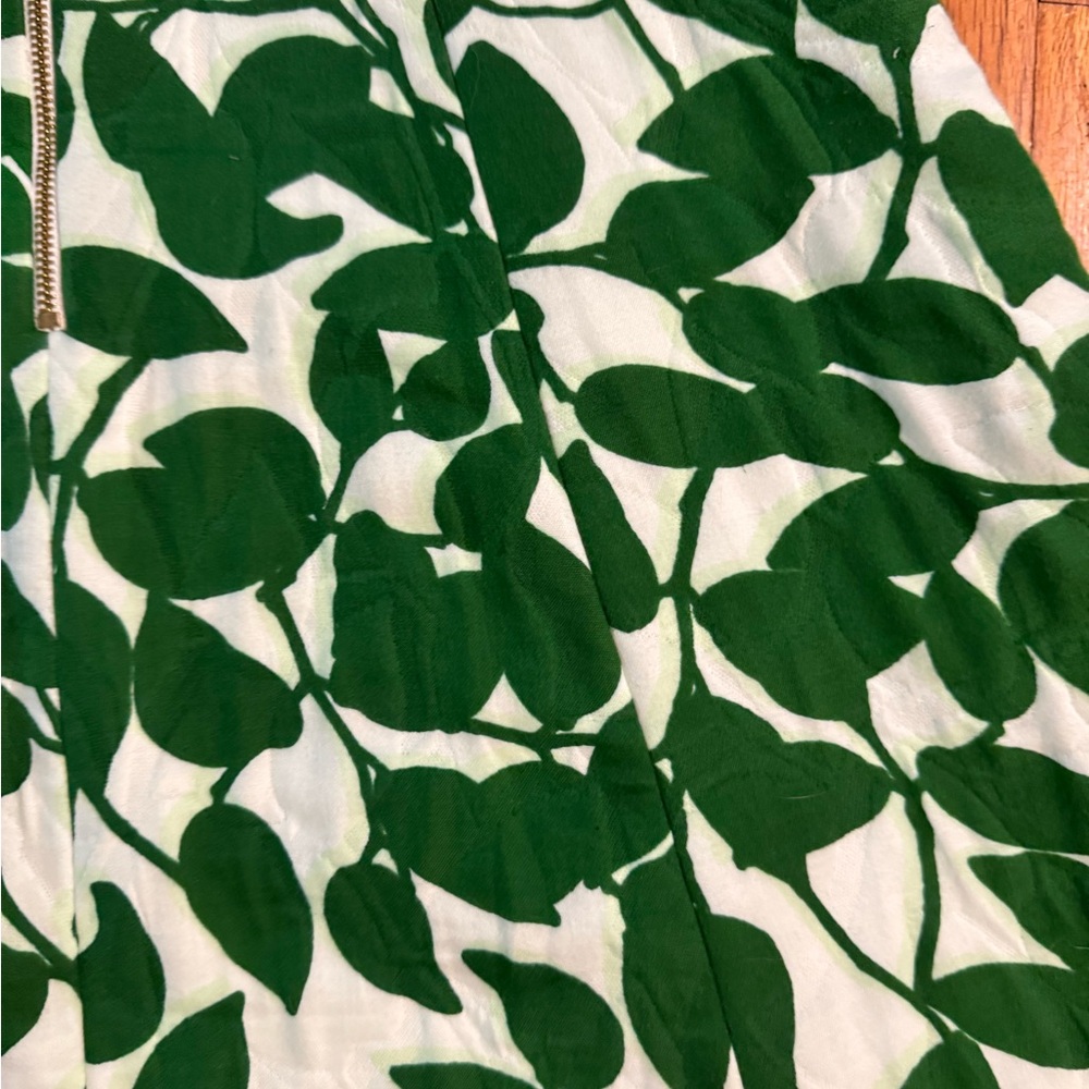 Kate Spade 10 Dress Garden Leaves Pique Fit Flare lined V neck lined - Picture 12 of 16